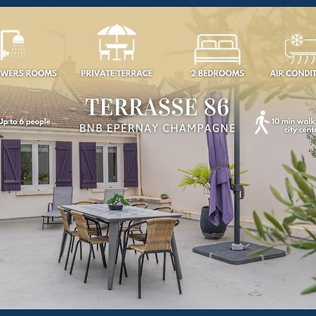 Terrasse 86 - Terrasse & Climatisation - 4-6 Personnes - Bnb Épernay מראה חיצוני תמונה