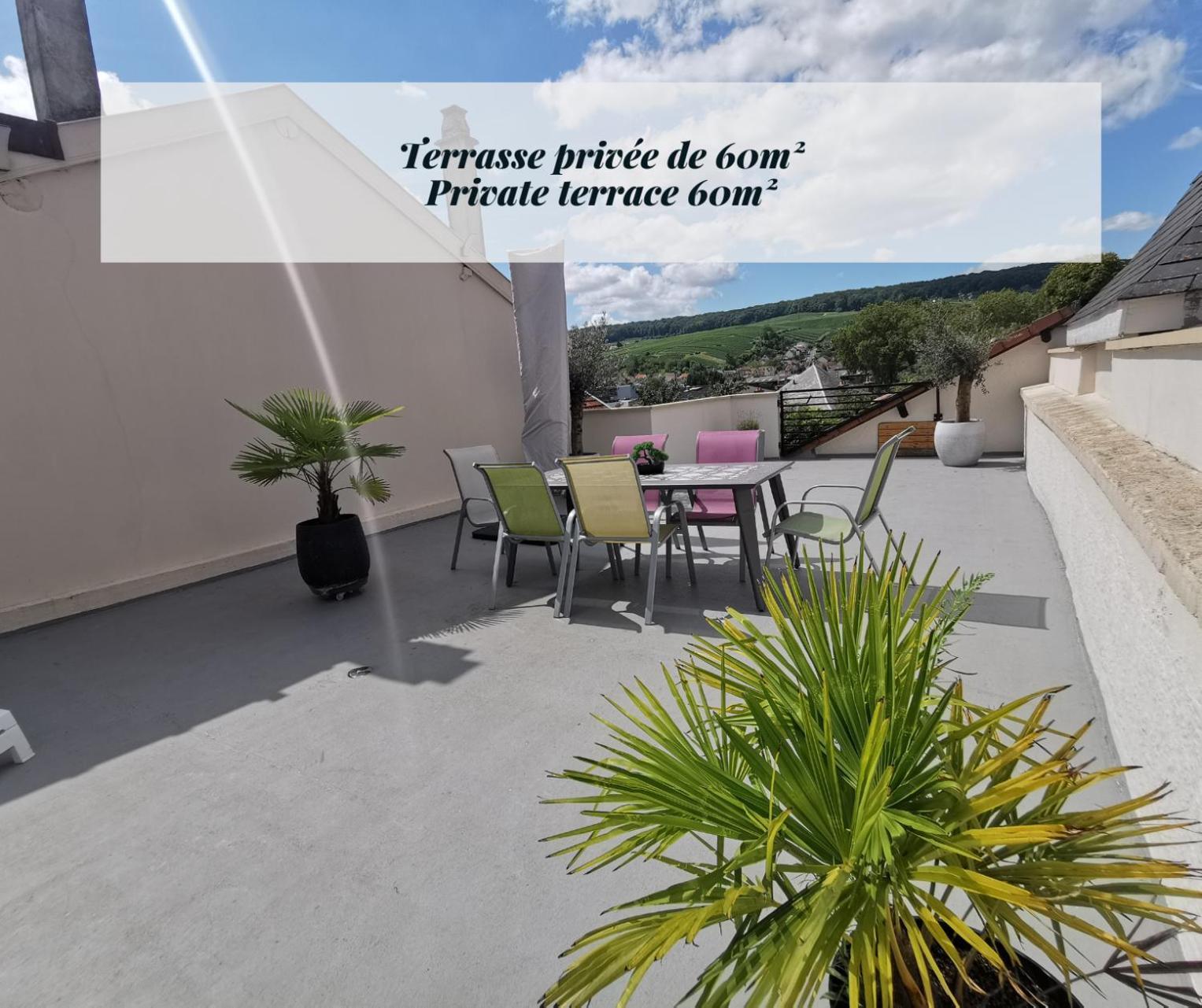 Terrasse 86 - Terrasse & Climatisation - 4-6 Personnes - Bnb Épernay מראה חיצוני תמונה