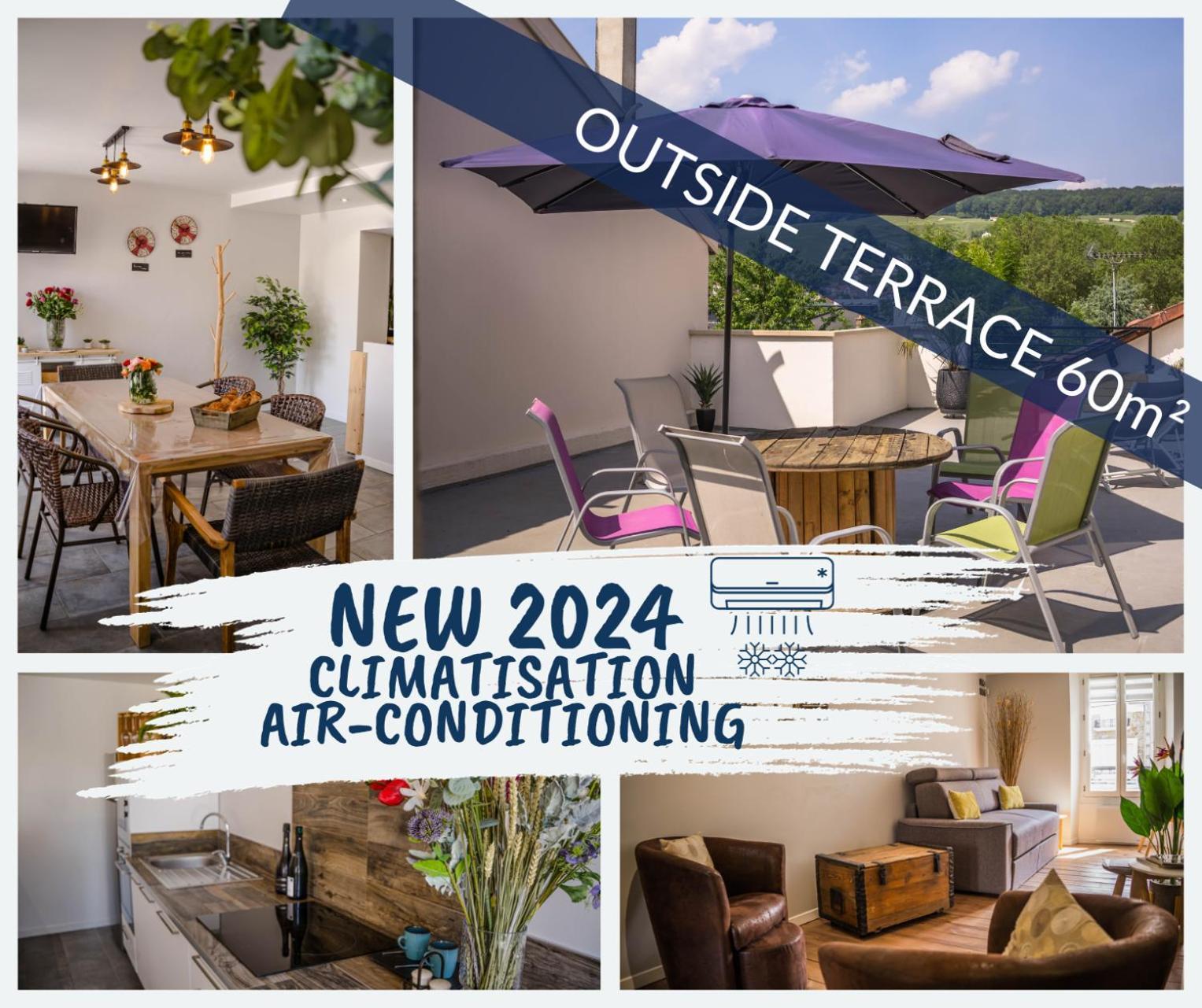 Terrasse 86 - Terrasse & Climatisation - 4-6 Personnes - Bnb Épernay מראה חיצוני תמונה